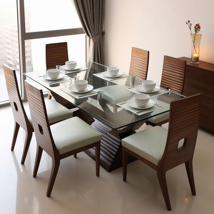 Glass Top Dining Set