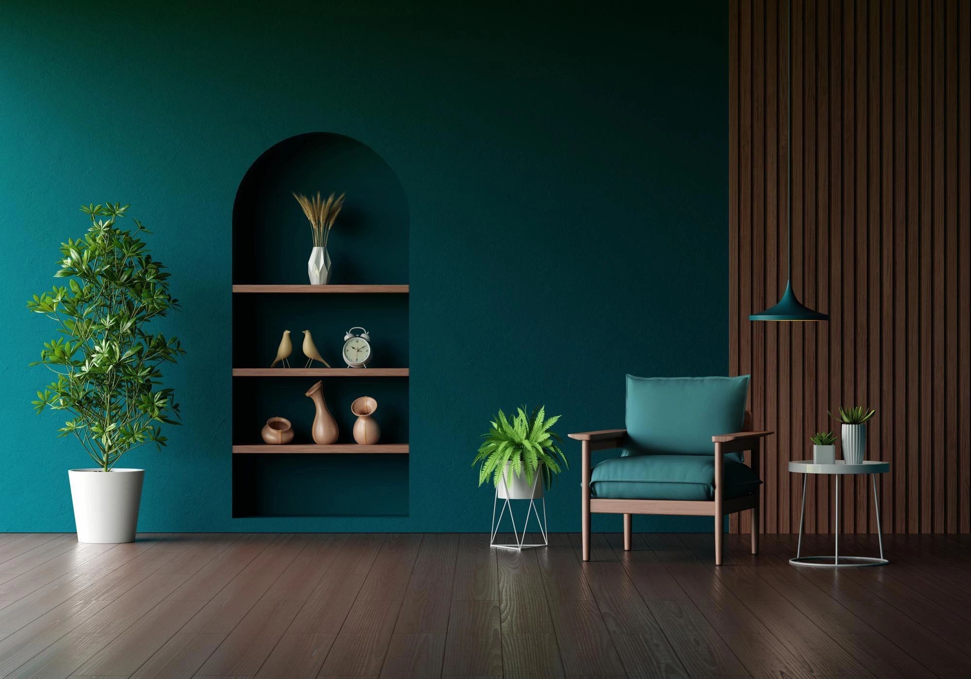 Green Themed Living Room